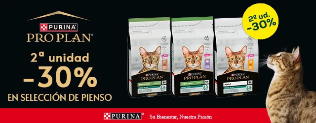 Purina Pro Plan: -30% en la 2ª unidad en selección de pienso para gato