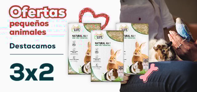 Small Life: 3 x 2 en heno natural para roedores 1 kg
