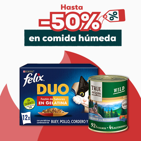 Hasta -50% en comida húmeda