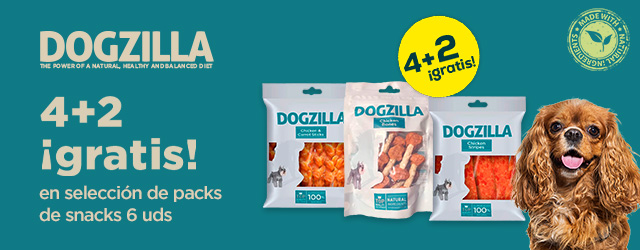 Dogzilla: 4 + 2 gratis en selección de packs de snacks para perro