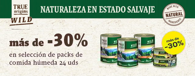 True origins Wild: Más de -30% en selección de packs de comida húmeda