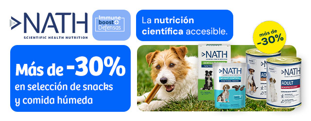 Nath: Más de -30% en selección de packs de húmedo y snacks para perro