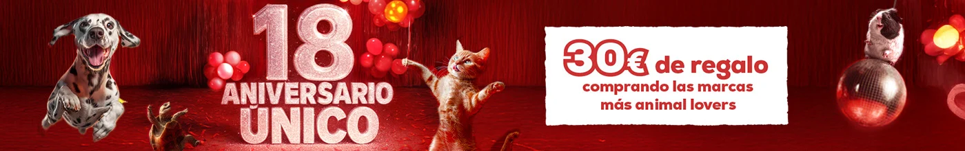 M18 Aniversario: 30€ de regalo comprando las marcas más animal lovers