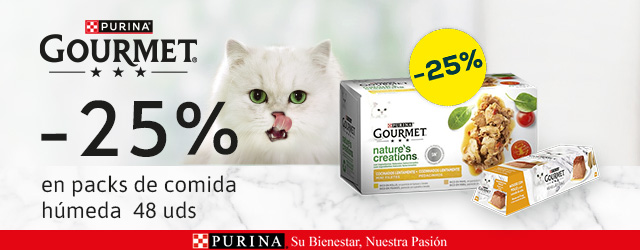 Gourmet: -20% en packs de comida húmeda  48 uds