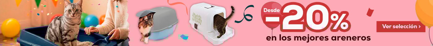 Desde -20% en selección de areneros
