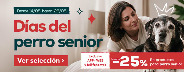 Celebramos a los más sabios de la casa. Hasta -25% en productos para perro senior.