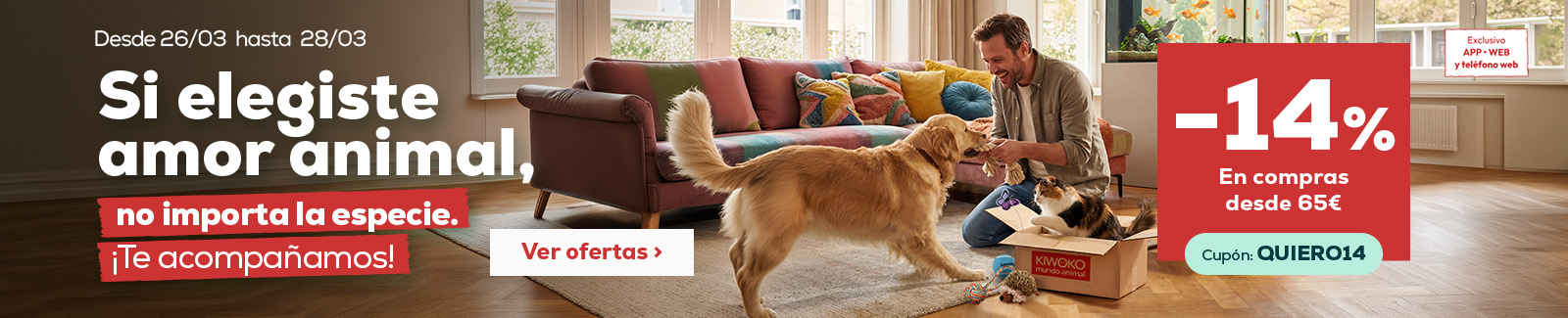 14% descuento en compras superiores a 65&euro;