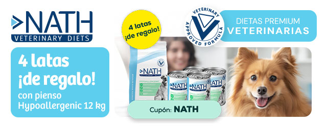 Nath Veterinary Diets: 4 latas de húmedo de regalo con pienso para perro 12 kg