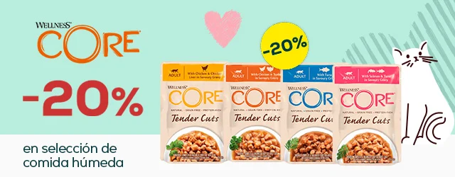 Wellness Core: -20% en selección de packs de húmedo para gato 24 uds
