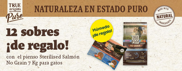 True Origins Pure: Latas e húmedo de regalo con selección de pienso para gato 7 kg