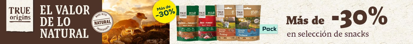 True Origins: Hasta -33% en selección de snacks para perro y gato