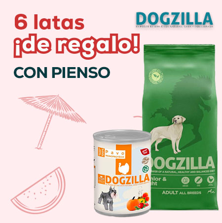 Dogzilla: 6 latas de húmedo de regalo con pienso 12 kg