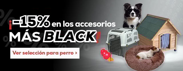-15% en selección de los accesorios más Black para perro