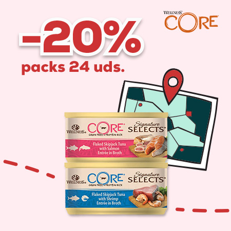 Wellness Core: -20% en selección de comida húmeda para gato packs 24 unidads
