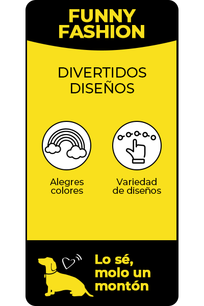 Gotoo Funny Fashion - Accesorios con diseños alegres y divertidos para que tu perro mole un montón durante el paseo. 