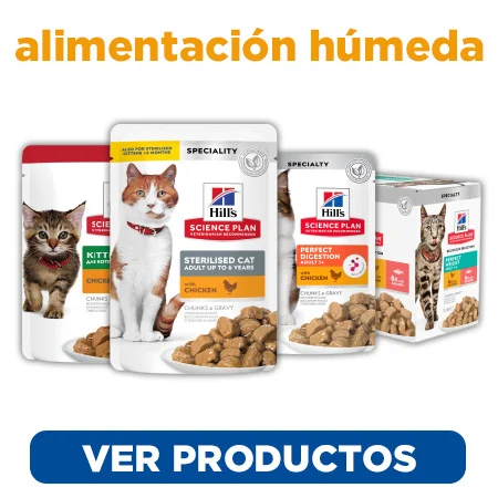 Descubre las sabrosas bolsitas y latas de comida húmeda Hill's Science Plan para gato