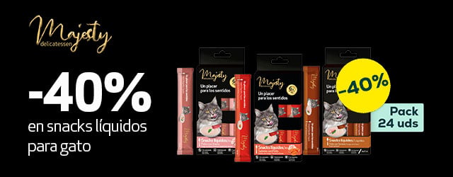 Majesty: -40% en selección de packs de snacks para gato 4 x 15 g