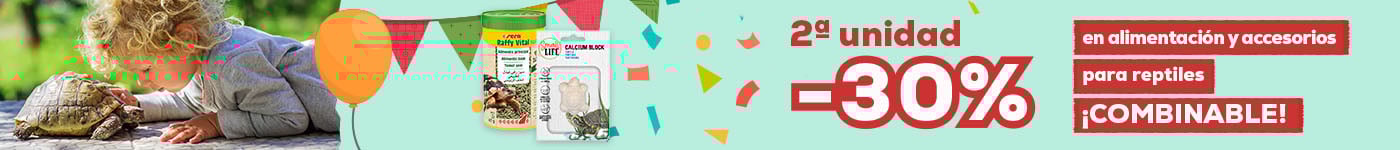 -30% en la 2ª unidad en alimentación y accesorios combinable para reptiles