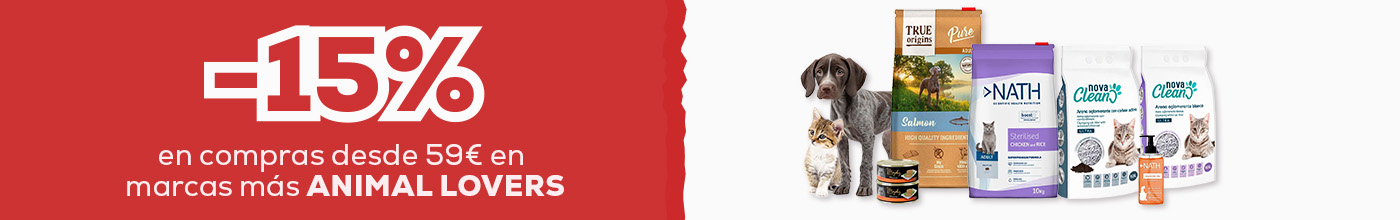 15% descuento en compras desde 59€ en las marcas más animal lovers