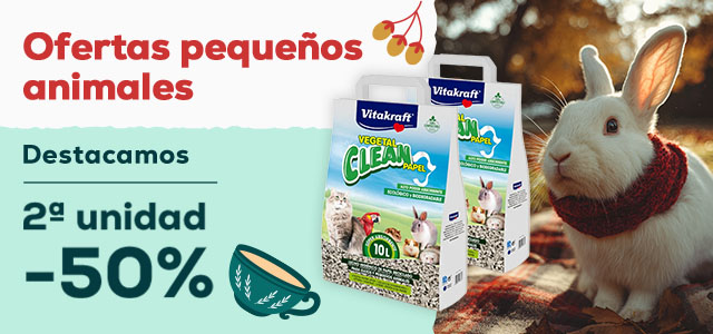 Vitakraft: -50% en la 2ª unidad en Lecho Vegetal Clean Papel Vitakraft 10l