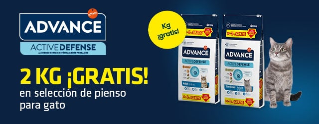 Advance: 2 kg gratis en selecciónde pienso para gato