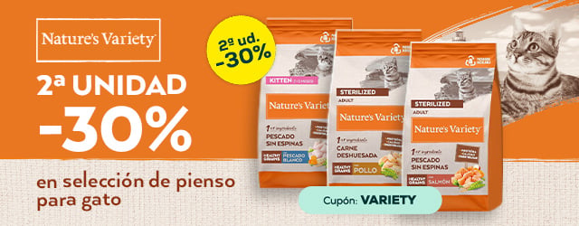Nature's Variety: -30% en la 2ª unidad en selección de pienso para gato