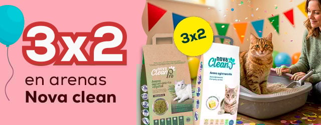 Nova Clean: 3 x 2 en selección de arena aglomerante  Marsella y Pro Vegetal 10l