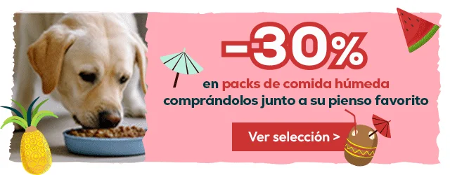 -30% en selección de packs de húmedo comprándolos junto a su pienso favorito para perro
