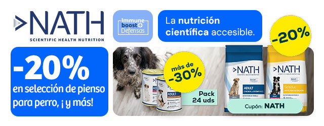Nath: -20% en la selección de pienso y más de -30% en selección de comida húmeda para perro