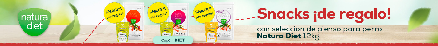 Natura Diet - Snacks ¡de regalo! con selección de pienso para perro 12kg