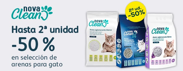 Nova Clean: Hasta -50% en la 2ª unidad en selección de arenas
