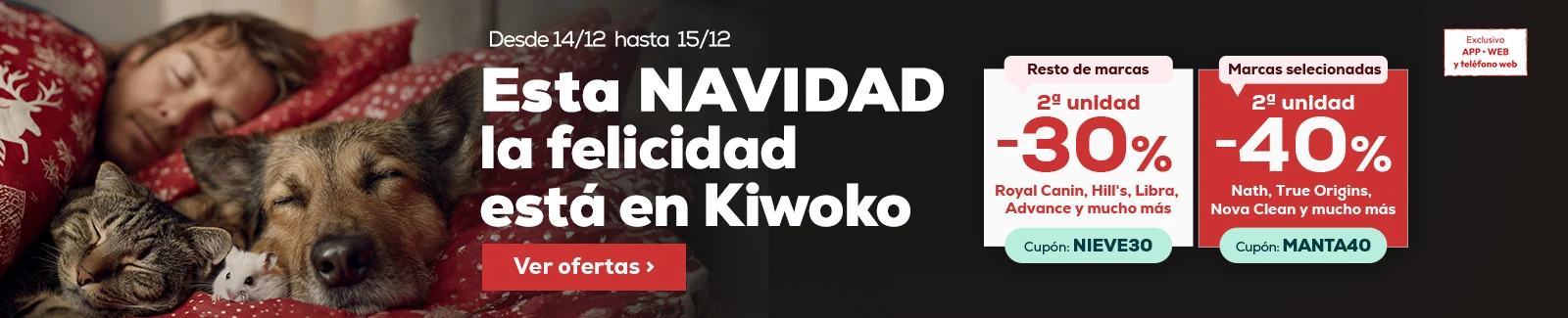 40% descuento en la segunda unidad en selección de las marcas más animal lovers o 30% descuento en la segunda unidad de las marcas restantes
