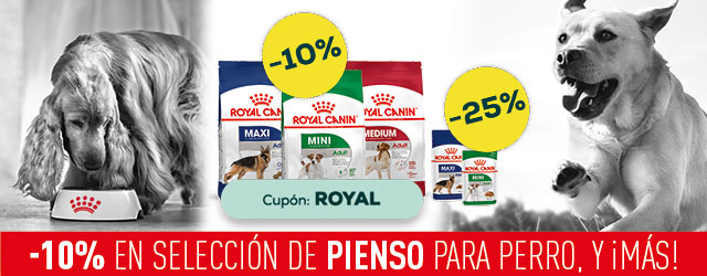 Royal Canin: -10% en selección de pienso para perro y -25% en selección de packs de húmedo para perro 48 uds.