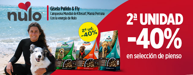 Nulo: -40% en la 2ª unidad en selección de pienso para perro Nulo: -40% en la 2ª unidad en selección de pienso para perro