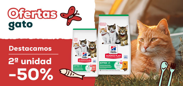 Hill's: -50% en la 2ª unidad en selección de pienso para gatito