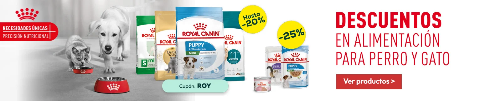 Royal Canin: Hasta -20% en selecci&oacute;n de pienso, y -25% en selecci&oacute;n de packs de h&uacute;medo