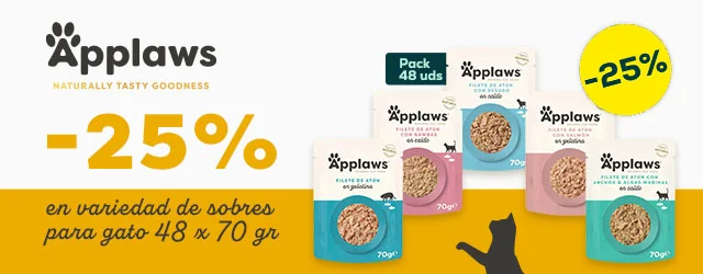 Applaws: -25% en  selección de packs de húmedo para gato 48 x 70 g.