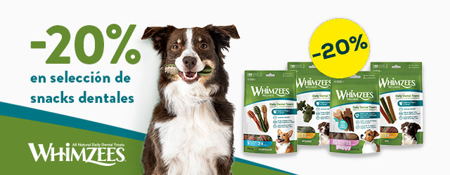 Whimzees: -20% en selección de snacks dentales para perro