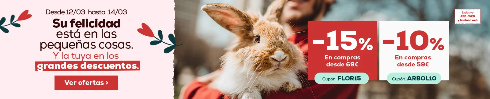 10% en compras superiores a 59&euro; y 15% en compras superiores a 69&euro;