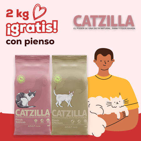 Catzilla: ¡2 Kilos gratis! en selección de pienso para gatos