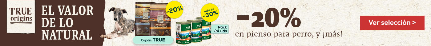 Mes de True Origins: -20% en pienso para perro 12 kg, y más de 30% en selección de packs de húmedo para perro