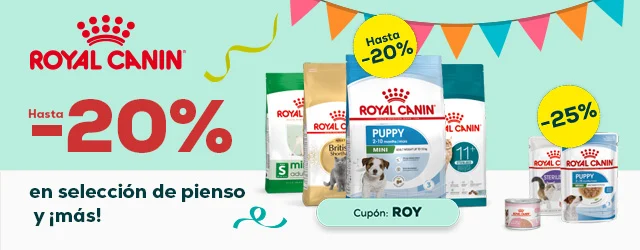 Royal Canin: Hasta -20% en selección de pienso, y -25% en selección de packs de húmedo
