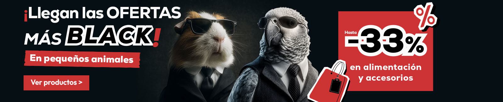 Hasta -33% en selección de accesorio para pequeños animales