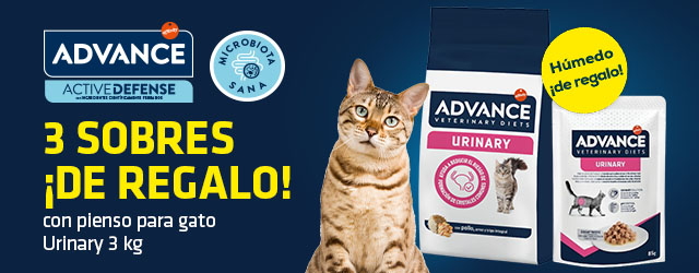 Advance 3 sobres de húmedo de regalo con pienso para gato Urinary 3 kg
