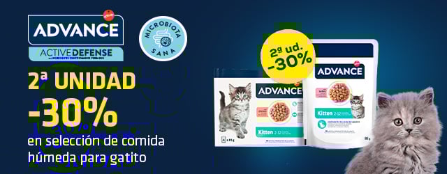 Advance: -30% en la 2ª unidad en selección de húmedo para gatito 85g