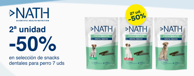 Nath: -50% en la 2ª unidad de snacks dentales para perro