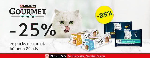 Gourmet: -25% en packs de comida húmeda 24 uds