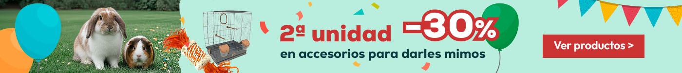 -30% en la 2ª unidad en selección de accesorios para pequeños animales