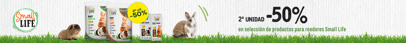 2ª unidad -50% en selección de productos para roedores Small Life