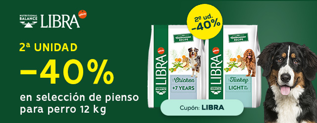 Libra: -40% en 2ª unidad en selección de pienso para perro 12 kg